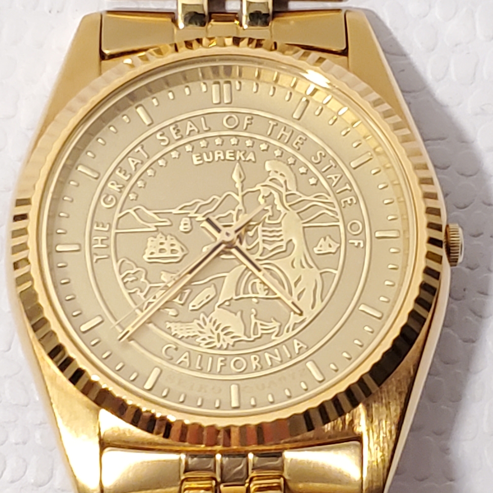 Vintage Seiko Gold Tone Mens Presidential Quartz Watch 1 Jewel Stainless Steel